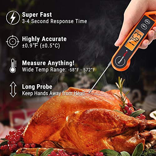 ThermoPro TP19H Digital Meat Thermometer for Cooking with Ambidextrous Backlit and Motion Sensing Kitchen Cooking Food Thermometer for BBQ Grill Smoker Oil Fry Candy Instant Read Thermometer - Picture 1