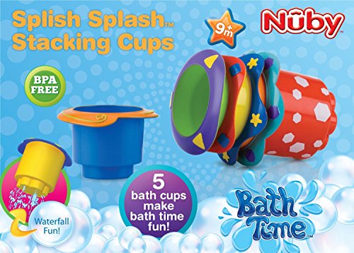 Nuby 5-Piece Splish Splash Bath Time Stacking Cups - Picture 2