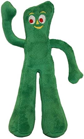 Multipet Gumby Plush Filled Dog Toy, Green, 9 inch (Pack of 1)