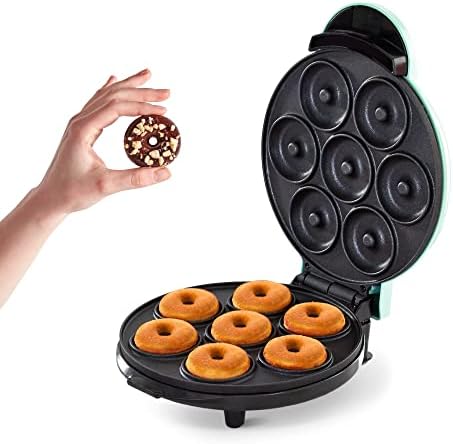 DASH Mini Donut Maker Machine for Kid-Friendly Breakfast, Snacks, Desserts & More with Non-stick Surface, Makes 7 Doughnuts - Aqua - Picture 0