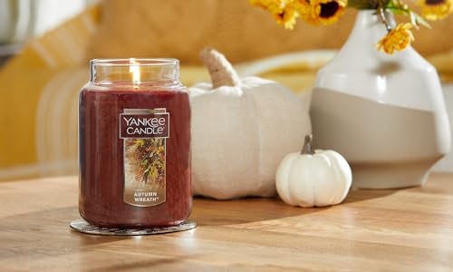 Yankee Candle Autumn Wreath Scented, Classic 22oz Large Jar Single Wick Aromatherapy Candle, Over 110 Hours of Burn Time, Fall Fragrance - Picture 2