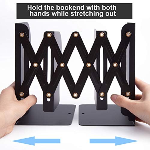 MDHAND Adjustable Bookend, Desk Magazine File Organizer Holder, Desk Organizer and Accessories for Office, Books, Papers, Extends up to 19 inches - Picture 1