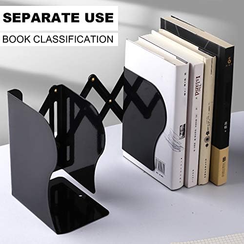 MDHAND Adjustable Bookend, Desk Magazine File Organizer Holder, Desk Organizer and Accessories for Office, Books, Papers, Extends up to 19 inches - Picture 2