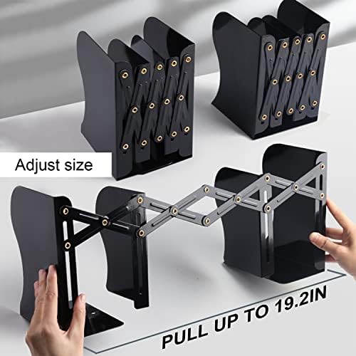 MDHAND Adjustable Bookend, Desk Magazine File Organizer Holder, Desk Organizer and Accessories for Office, Books, Papers, Extends up to 19 inches - Picture 3