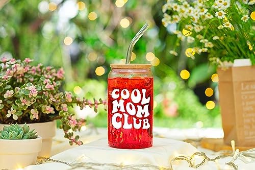 NewEleven Gifts For Mom - Birthday Gifts For Mom From Daughter, Son, Kids – Unique Birthday Present Ideas For Mom, New Mom, Mom To Be, Wife From Daughter, Son, Husband - 16 Oz Coffee Glass - Picture 3