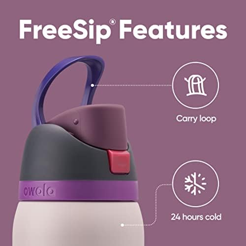 Owala FreeSip Insulated Stainless Steel Water Bottle with Straw for Sports and Travel, BPA-Free, 40oz, Dreamy field - Picture 1