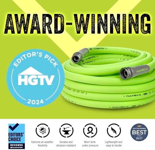 Flexzilla Garden Hose 5/8 in. x 50 ft, Heavy Duty, Lightweight, Drinking Water Safe, ZillaGreen - HFZG550YW-E - Picture 1