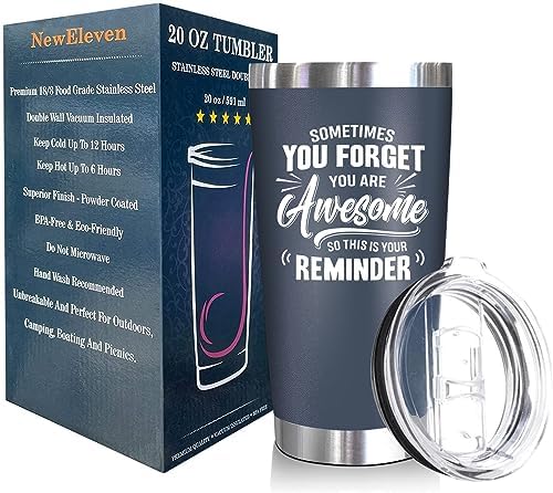 NewEleven Birthday Gifts For Women, Men - Fathers Day Gift For Men, Dad, Husband, Friend - Thank You Gifts, Appreciation Gifts, Graduation Gifts For Men, Nurse, Teacher, Boss, Coworker – 20 Oz Tumbler - Picture 1