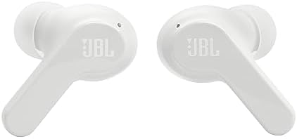 JBL Vibe Beam - True Wireless JBL Deep Bass Sound Earbuds, Bluetooth 5.2, Water & Dust Resistant, Hands-free call with VoiceAware, Up to 32 hours of battery life (White) - Picture 2