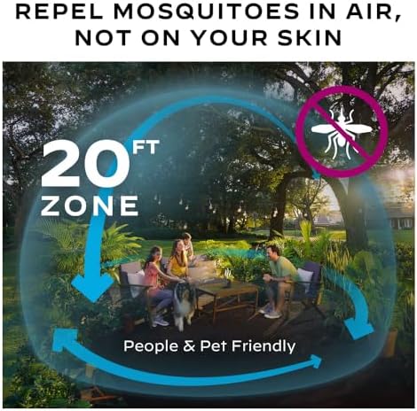 Thermacell Mosquito Repellent E-Series Rechargeable Repeller; Patio Shield 20’ Mosquito Protection Zone; Includes 12-Hr Repellent Refill; No Flame or Scent; Bug Spray and Bug Zapper Alternative - Picture 1