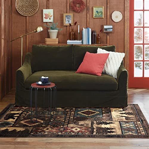 Home Dynamix Buffalo Bear Area Rug, 1'10"x6'10", Brown/ Red, Rectangular - Picture 3