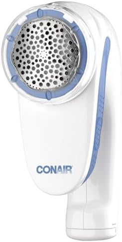 Conair Fabric Shaver and Lint Remover, Battery Operated Portable Fabric Shaver, White