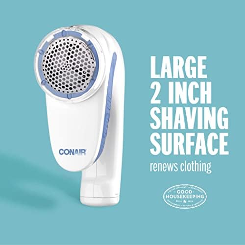 Conair Fabric Shaver and Lint Remover, Battery Operated Portable Fabric Shaver, White - Picture 3