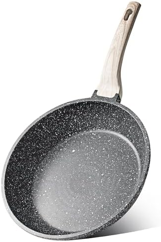 CAROTE Nonstick Frying Pan Skillet,Non Stick Granite Fry Pan Egg Pan Omelet Pans, Stone Cookware Chef's Pan, PFOA Free,Induction Compatible(Classic Granite, 8-Inch) - Picture 0