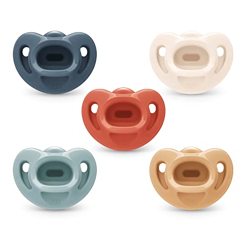 NUK Comfy Orthodontic Pacifiers, 0-6 Months, Timeless Collection, 5 Count (Pack of 1) - Picture 0