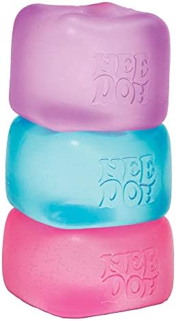 Schylling NeeDoh Nice Cube Sensory Toy with a Super Solid Squish - Always Returns to its Square Shape - Ages 3 and Up - One Cube in Assorted Colors of Blue, Pink, or Purple - Picture 3