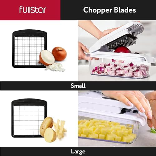 Fullstar Vegetable Chopper - Food Chopper - Onion Chopper - Vegetable Slicer & Spiralizer - Veggie Chopper with Container - Kitchen Gadgets - Home Essentials - Kitchen Accessories (4 in 1, White) - Picture 3