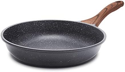 SENSARTE Nonstick Frying Pan Skillet, Swiss Granite Coating Omelette Pan, Healthy Stone Cookware Chef's Pan, PFOA Free (8/9.5/10/11/12.5 Inch) (9.5 Inch) - Picture 0