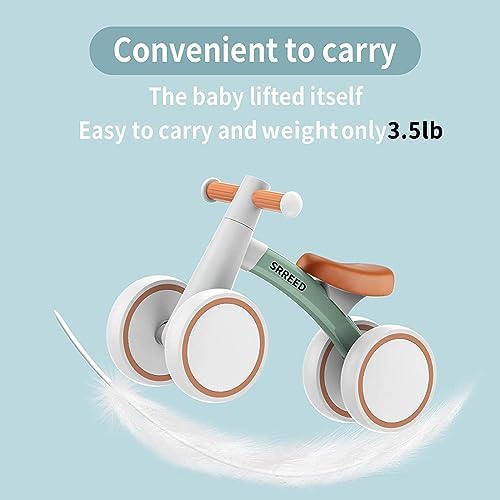 SEREED Baby Balance Bike for 1 Year Old Boys Girls 12-24 Month Toddler Balance Bike, 4 Wheels Toddler First Bike, First Birthday Gifts - Picture 2