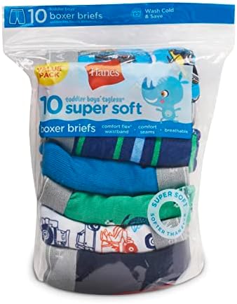 Hanes boys And Toddler Underwear, Comfort Flex and Comfortsoft Boxer Briefs, Multiple Packs Available pack of 10 - Picture 3